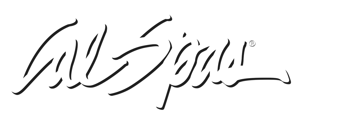 Calspas White logo hot tubs spas for sale Saratoga Springs